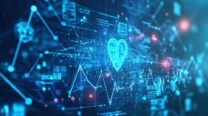 Fototapeta premium Double exposure Healthcare business growth graph with global health network connection service on virtual screen. Medical technology and tourism, telemedicine, virtual hospital, healthcare and medicin