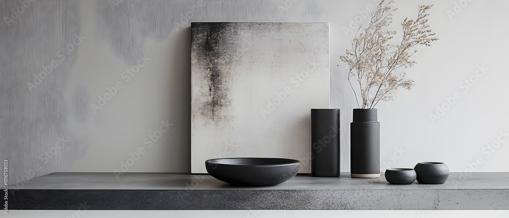 Poster a captivating arrangement of monochromatic showcasing creative designs subtle color transitions and 