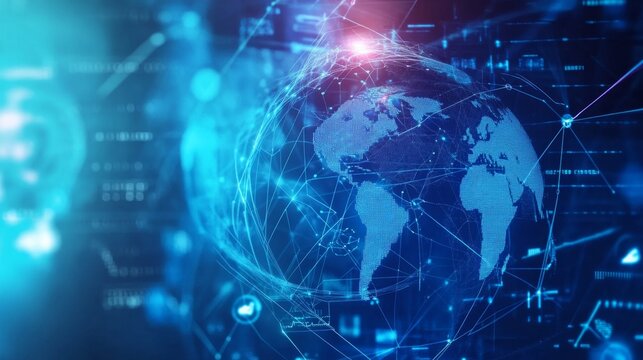 Double exposure Healthcare business growth graph with global health network connection service on virtual screen. Medical technology and tourism, telemedicine, virtual hospital, healthcare and medicin
