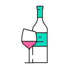 syrah red wine line icon vector. syrah red wine sign. isolated symbol illustration
