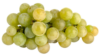 Bunch of white grapes cut out