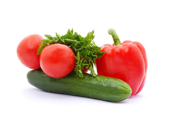 Different ripe vegetables.