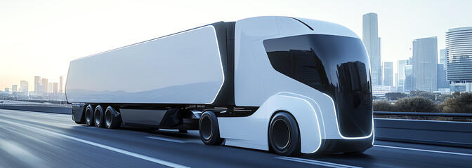 futuristic cargo lorry, AI generated