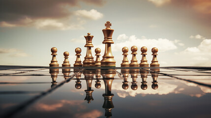 chess board on the beach
