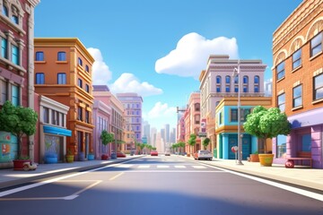 Obraz premium Street car architecture cityscape.