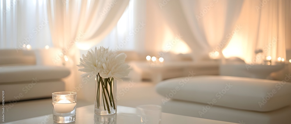 Poster minimalist monochromatic with soft color transitions creating a sleek and elegant ambiance perfect f