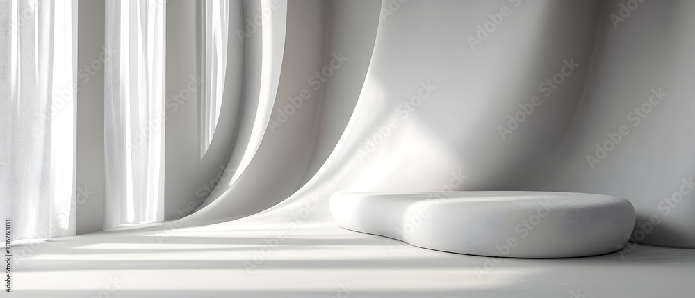 Aufkleber striking monochromatic backdrop photography featuring clean lines soft gradients and a minimalistic 