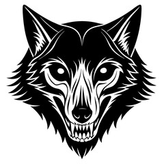 wolf head vector