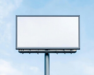 Blank billboard with clear sky background, perfect for advertising.