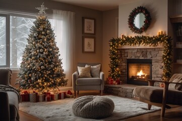 Fototapeta premium merry christmas decoration background