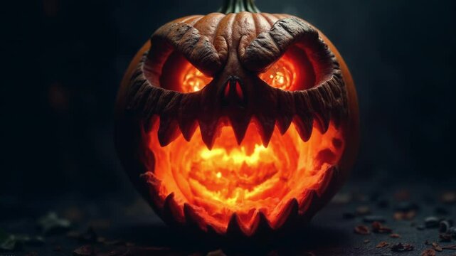 Screaming Halloween Pumpkin Scary Creepy Spooky Trick or Treat Horror