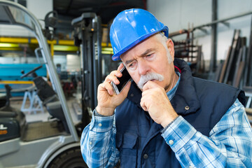 engineer builder at construction site