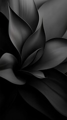 Obraz premium A black-and-white image featuring a single flower amidst a group of black-and-white flowers