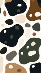 Fototapeta premium A blend of black, brown, and white backgrounds featuring an array of various-sized rocks scattered on the ground