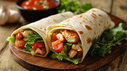 Tortilla wrap fresh ingredients
