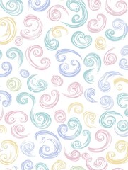  A white background adorned with colorful swirls
