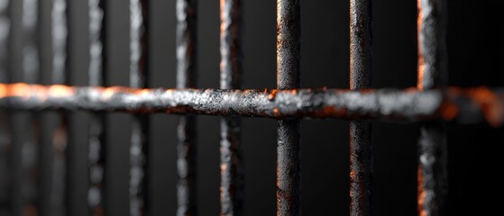 top bars feature rust, while bottom bars are similarly affected with rust