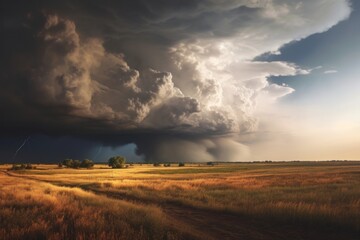 Thunderstorm landscape lightning outdoors.
