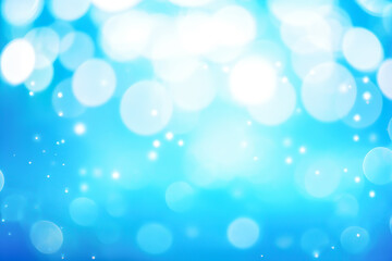 Obraz premium Abstract background of light bokeh blur On blue background. 