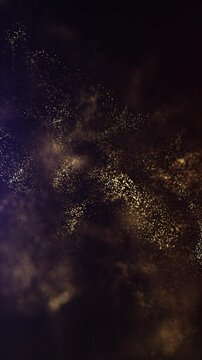 Vertical Golden Particle Background