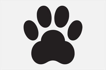 A black silhouette of an animal paw.