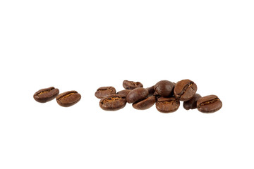 pile of coffee beans isolated on white or transparent png