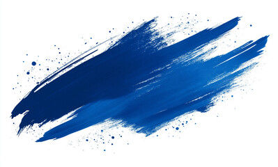 Sapphire Blue ink brush stroke vector shape on a white background, Sapphire Blue-colored, rough brush paint texture for a design element, strokes splashes