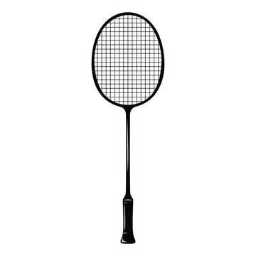 recommend clip art: Badminton Racket Clipart Black Color Illustration