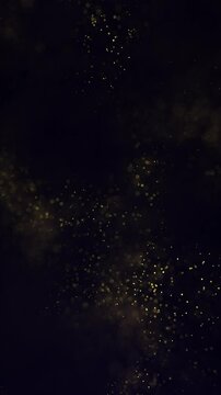 Vertical Golden Particle Background