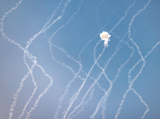 Israeli iron dome in action