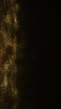 Vertical Golden Particle Background