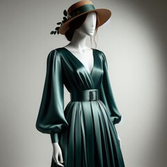 Flowing Silk Dress Display