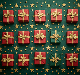 Fototapeta premium Christmas Gifts & Stars.