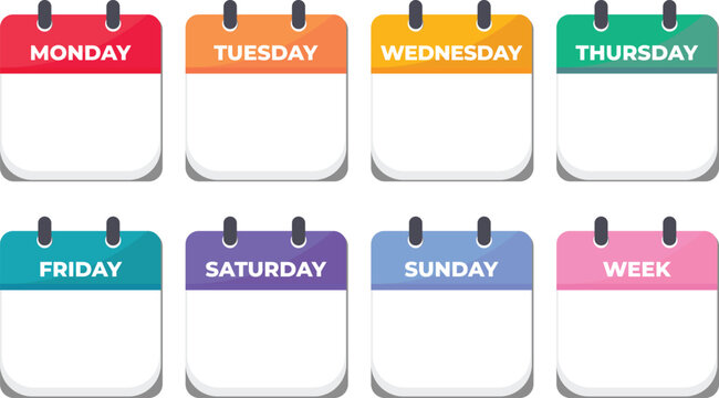 Week calendar schedule template design