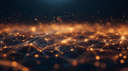 Fototapeta premium A computer generated image of a network of lines with a lot of dots