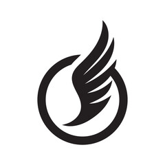 Wing black logo eagle falcon