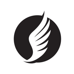 Obraz premium Wing black logo eagle falcon