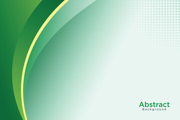 Abstract green wave background or creative green backdrop design template
