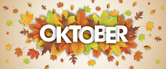 Oktober Banner Herbstlaub