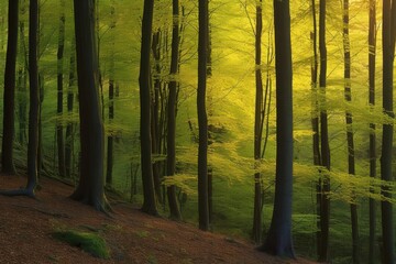 Fototapeta premium Palatinate Forest forest land landscape.