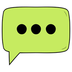 message icon illustration hand drawn isolated vector