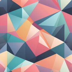 Fototapeta premium A vibrant abstract pattern of pink, blue, and purple triangles, creating a dynamic and modern design
