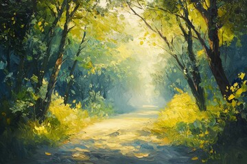 Abstract oil painting illustration background created with Generative AI