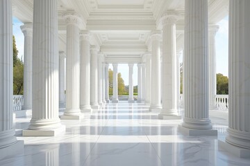 Obraz premium Palace interior background columns hall