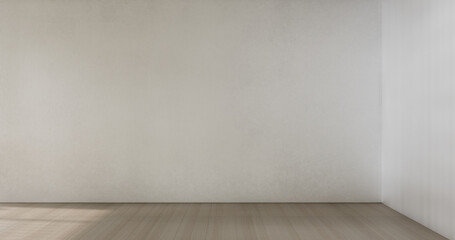 Empty room,Clean japanese minimalist room interior, 3D rendering