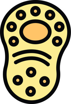 Paramecium caudatum showing cilia and trichocysts icon in filled outline style