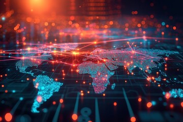 Fototapeta premium Global Network Connection