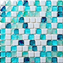 Heart turquoise backgrounds mosaic.