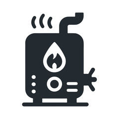 Boiler fire gas control device icon design