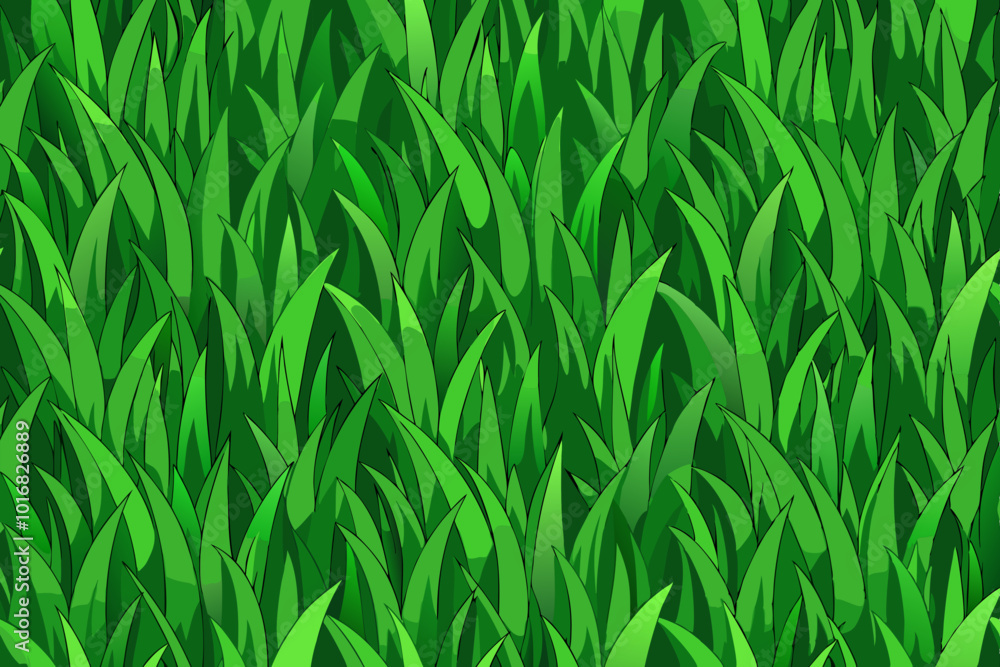 Canvas Prints Wide spring banner with grass